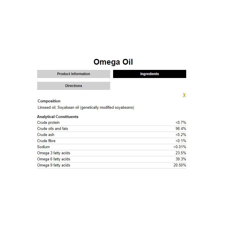 Omega Oil 2,5 liter NAF